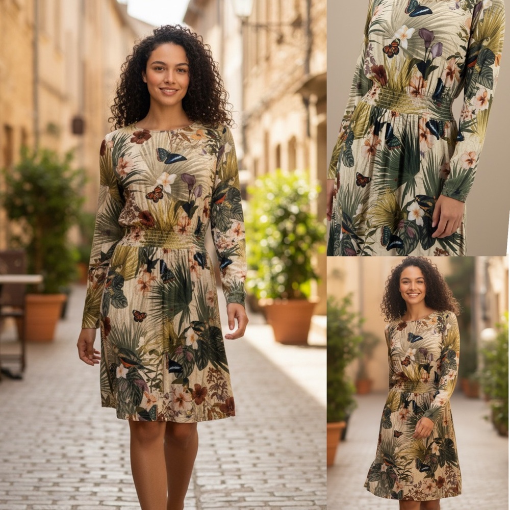 H&M Patterned Dress SIZE 6 - Picture 3 of 17